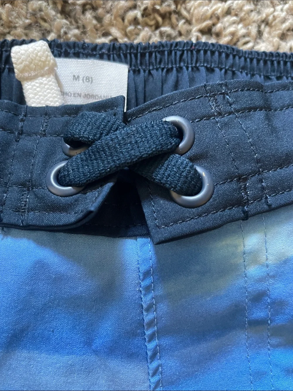 wonder nation Blue, Tan and Yellow Boys' Lifeguard Tower Swim Trunks
